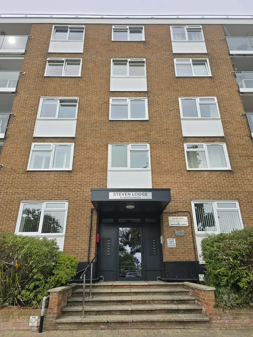 Communal entrance door at a block of flats